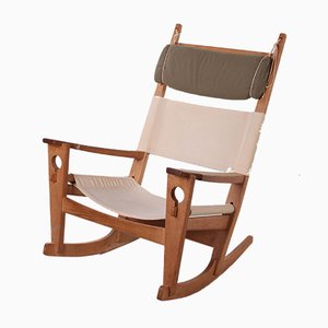 GE-673 Rocking Chair in Oak by H. Wegner for Getama