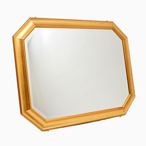 Specchio grande vintage in legno dorato