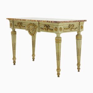 18th Century French Painted Console with Marble