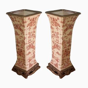 Antique Chinoiserie Vases, 1920s, Set of 2