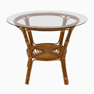 Table Basse Mid-Century Moderne en Bambou, Italie, 1950s