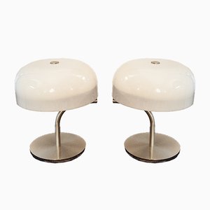 Metal and Acrylic Glass Lamps by Giotto Stoppino for Valenti Luce, Set of 2