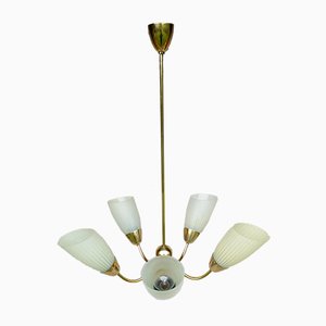 Lustre Mid-Century Moderne en Aluminium, 1960s