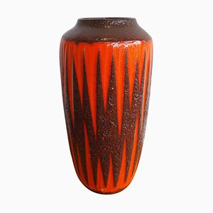 Keramik Vase mit Fat Lava Glasur von Scheurich, 1960er