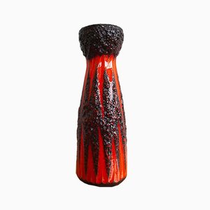 Ceramic Vase with Fat Lava Glaze from Scheurich, 1960s