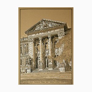 Danuta Tatar-Grzesiak, The Building of Society for the Encouragement of Fine Arts (Zacheta), 2009, Etching