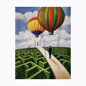 Rafal Olbinski, A Labyrinth, 2020