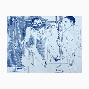 Janusz Przybylski, pintor y modelo, 1986