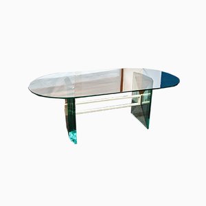 Table en Cristal par Galotti & Radice, Italie, 1970s