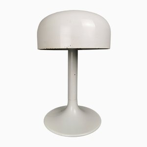 White Enameled Metal Table Lamp from Stilnovo, 1970s