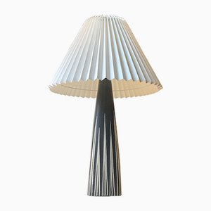 Gestreifte Keramik Tischlampe von Svend Aage Holm Sorensen für Søholm, 1960er