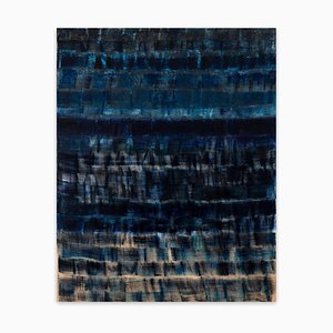 Azul sobre azul (Pintura abstracta), 2020