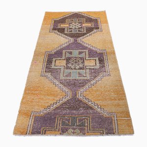 Vintage Turkish Orange Wool Runner Rug