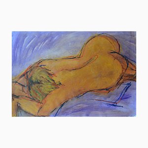 Lilac Body, Mixed Media Painting on Paper by Angela Lyle, 2001