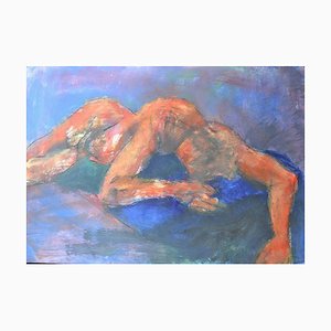 Pintura Sleeping, Mixed Media on Paper de Angela Lyle