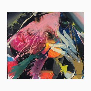 Dreamer, Pintura al óleo figurativa contemporánea, 2019
