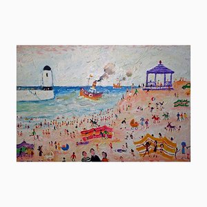 St Ives, Contemporary Outsider Art Oil Painting, 2008