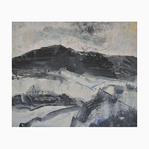 Paysage Contemporain Expressionniste Abstrait en Noir & Blanc