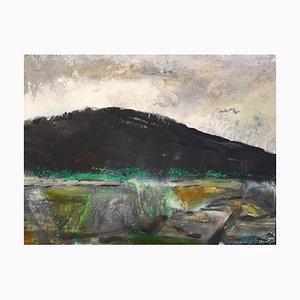 Black Mountain, Abstract Expressionist Contemporary Landscape by Peter Rossiter, 2017
