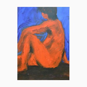 Dipinto Neon Nude su carta di Angela Lyle, 2001