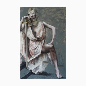 Giustizia III, Pittura ad olio figurativa contemporanea, 2016
