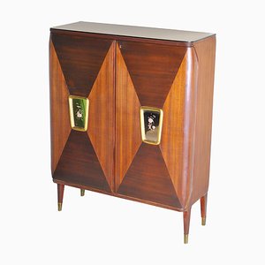 Small Italian Cabinet Bar Sideboard in the Style of Gio Ponti from Permanent Furniture Cantu, 1940s
