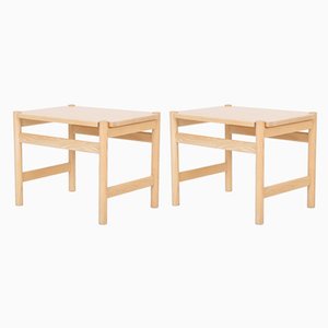 No. 40 Tables in Solid Oak by Hans J. Wegner for PP Møbler, Set of 2