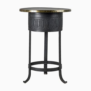 Art Deco Swedish Metal and Brass Round Table