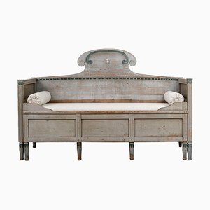 Swedish Gustavian Provincial Grey Sofa