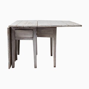Swedish Neoclassical Light Grey Dining Table