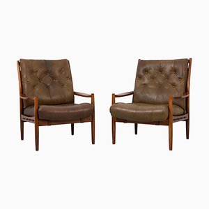 Mid-Century Lacko High Armchairs by Ingemar Thillmark for OPE, Set of 2