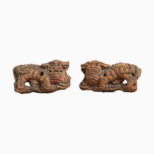 Lions Gardiens, Chine, 19ème Siècle, Set de 2