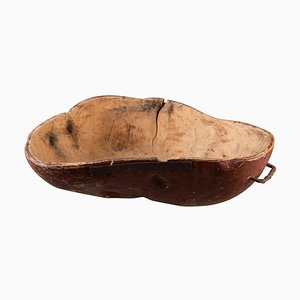 Large Antique Swedish Wooden Bowl
