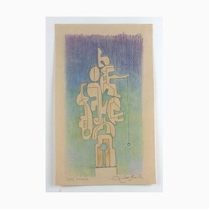 Leo Guide, Under Marquetry, Pastel Color, 1970s