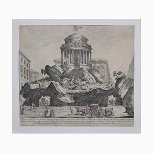 Incisione originale, Giuseppe Vasi, The Temple of Glory, Mid-18th-Century