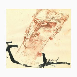 Sergio Barletta, Portrait of Guelfo Bianchini, Original Drawing, 1959