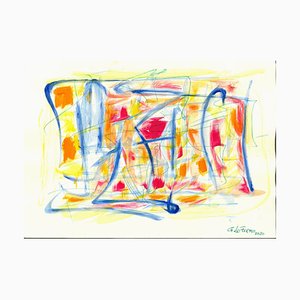 Giorgio Lo Fermo, composición coloreada, gouache y acuarela, 2020