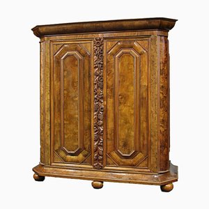 Baroque Walnut Cabinet with Carvings, 1700s