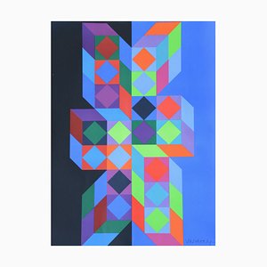 Affiche des Jeux Olympiques par Victor Vasarely pour Edition Olympia 1972 GmbH, 1970s