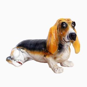 Life-Size Ceramic Basset Hound, 1970s