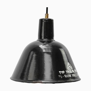 Vintage Industrial Black Enamel Factory Pendant Lamp