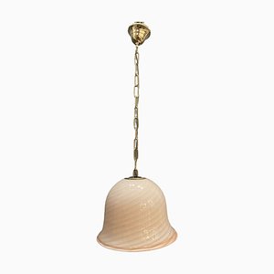 Pink Swirl Murano Glass Pendant Lamp from Venini