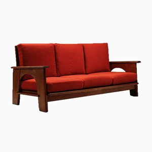 Niederländisches Modernistisches Eichenholz Sofa von Bas Van Pelt