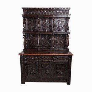 18th Century Antique Carved Oak Dresser, 1740s