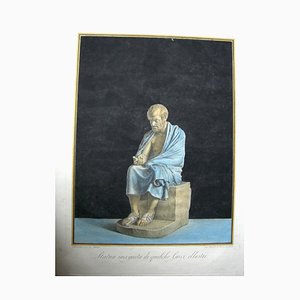 Giò. Brunet, Unknown Statue of a Important Man Greek, Etching, 1794