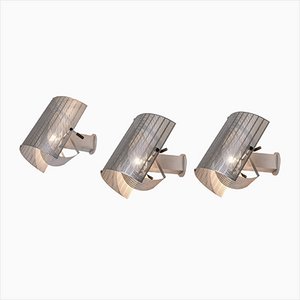 Silver Shogun Wall Lights by Mario Botta for Artemide, 1980s, Set of 3
