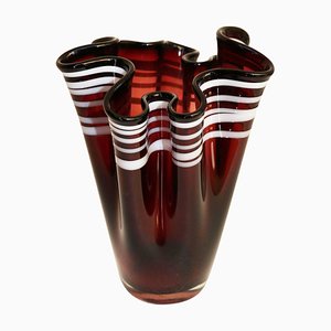 Murano Glas Handkerchief Vase, 1960er