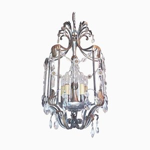 Florentine Crystal and Wrought Iron Lantern from BF Art, Italy