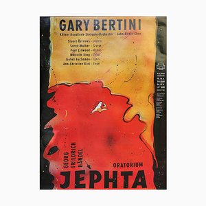 Affiche de Concert Gary Bertini, Jephta, 1985, Alte Oper Frankfurt, Allemagne