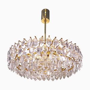 Lampadario grande in cristallo ed ottone di Lobmeyr / Bakalowits & Sons